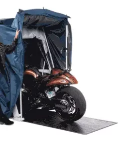 motorcycle storage with floor