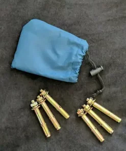 included cement/asphalt anchor bolts provide secure mounting with the bag they come in