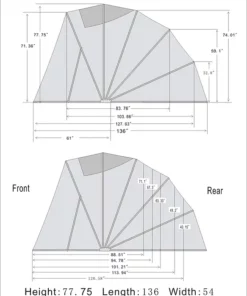 dimensions of touring speedway shelter
