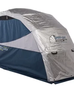 double duty uv cover set up on Sport bike shelters