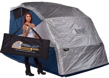 Large shelter, motorcycle tent, trike
