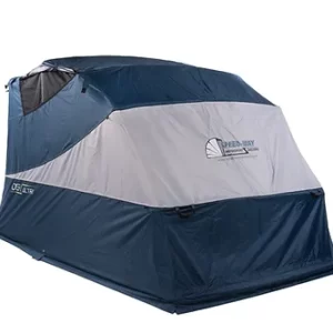 deluxe Speedway Motorcycle Shelter setup