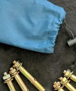included six cement/asphalt anchor bolts and the pouch they come in