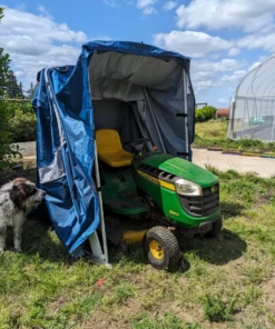 ride on lawn mower storage with the speedway shelter