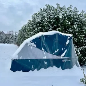 snow blower and motorcycle storage