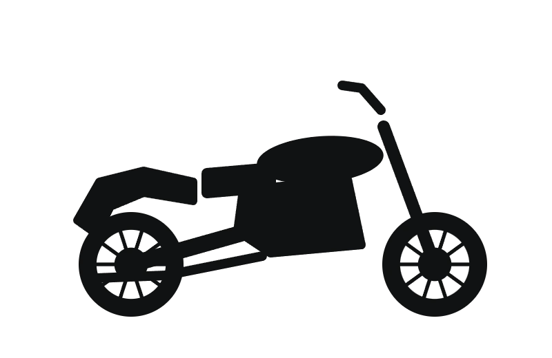 Cruiser motorcycle silhouette