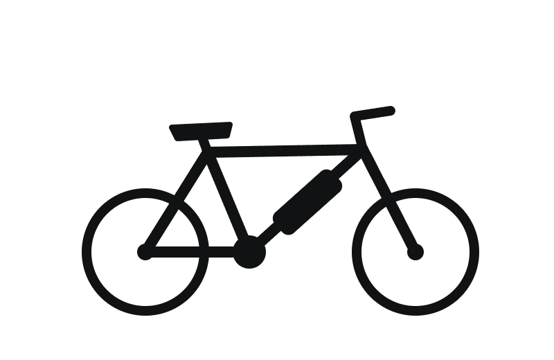 E-bike silhouette