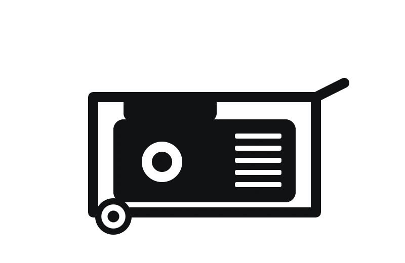 Portable generator silhouette
