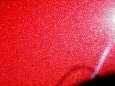 Motorcycle paint after 5 years in storage in a Speedway Shelter, glossy and unoxidized